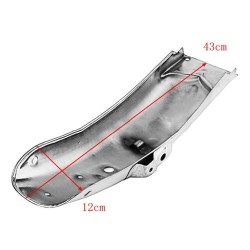 Metal Motorcycle Rear Front MudGuard Cover Protector Fit for CG125 Retro Modification black_Single front