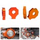 Motorcycle CNC Rear Axle Blocks Chain Adjuster for KTM DUKE125 200 390 Orange