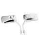 Motorcycle Chrome Rearview Side Mirrors Fashional Cool Square Shape Rear View Mirror