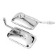 Motorcycle Chrome Rearview Side Mirrors Fashional Cool Square Shape Rear View Mirror