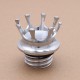 Motorcycle Gas Cap King Crown Style Flush Oil Fuel Tank Cap Golden