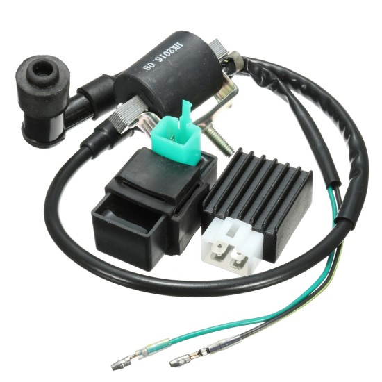 Motorcycle Ignition Coil CDI Unit Rectifier Regulator Fits for 110cc 125cc 140cc Pit Dirt Bike