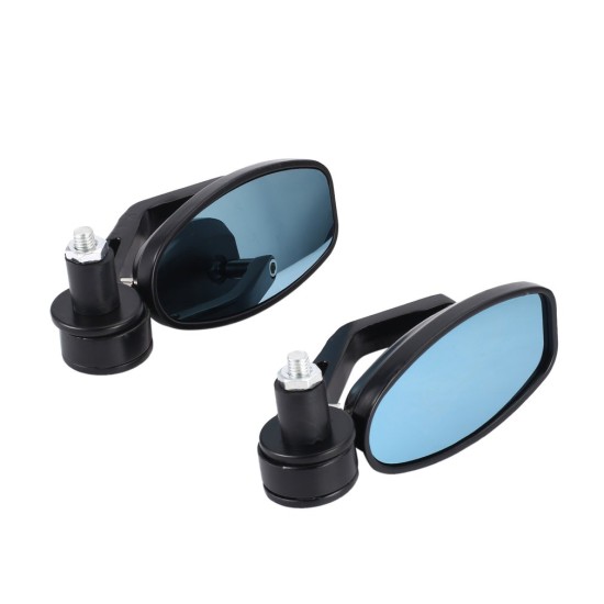 Motorcycle Rearview Mirror 7/8" Handle Bar End Aluminium Alloy Rearview Side Mirrors black