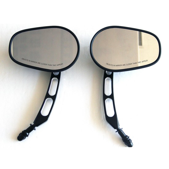 Motorcycle Rearview Mirrors Black Edge Cut RearView Side Mirrors For Sportster Softail Touring Dyna black