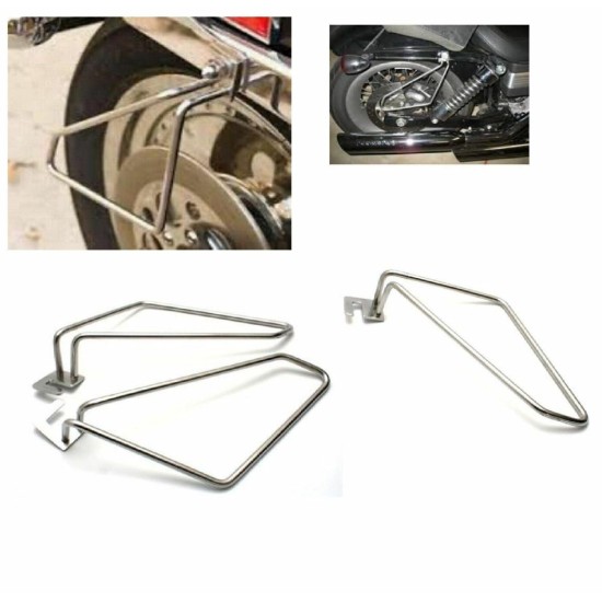 Motorcycle Saddlebag Support Brackets Set for  Cruise Dyna 883 Auto Motorcycle Frame Saddle Bag Mount Brackets Kit  Plating