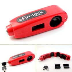 Motorcycle Throttle Handlebar Lock Best Heavy Duty Anti-theft Portable Lock For Motorcycle Red