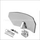 Motorcycle Wind Deflector Windshield Extension Spoiler with Adjustable Clip gray