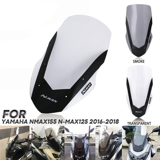 Motorcycle Windshield heighten Windscreen For Yamaha NMAX155 NMAXL125 16-18 Motorcycle front wind deflector NMAX155 transparent