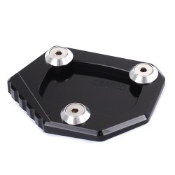 Professional Aluminum Motorcycle Kickstand Side Stand Extension Pad Plate Cover for Honda CB400 NC700 CB250F red