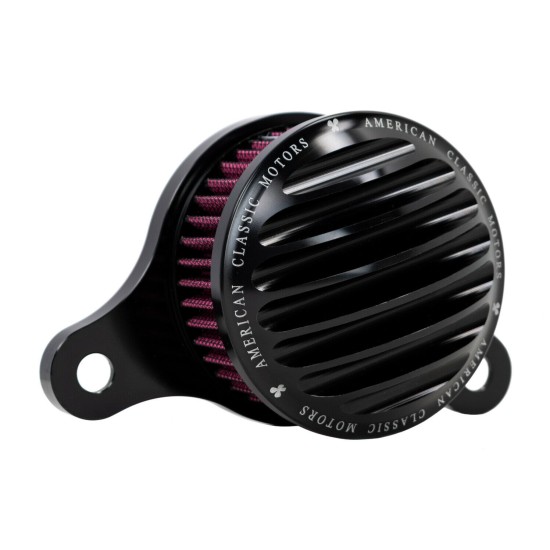 Professional Ribbed Air Cleaner Kit Intake Filter Kit black