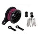 Professional Ribbed Air Cleaner Kit Intake Filter Kit black