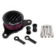 Professional Ribbed Air Cleaner Kit Intake Filter Kit black