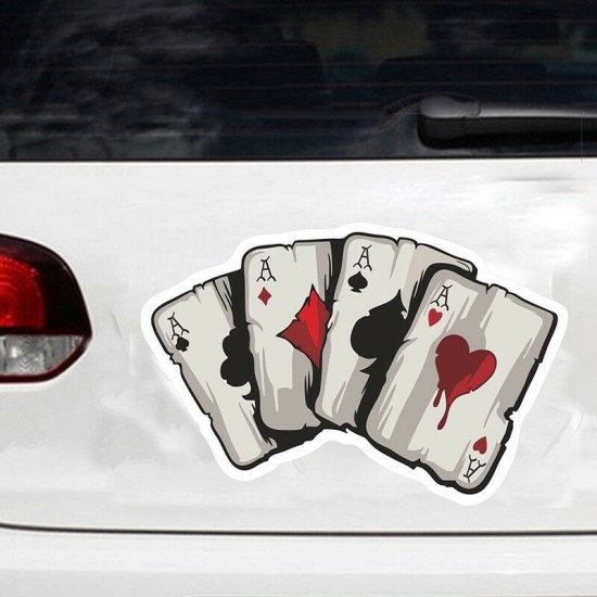 Reflect Graphics Playing Cards Vinyl Car Truck Window Laptop Helmet Decal Sticker