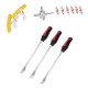 Tire Spoons Lever Motorcycle Dirt Bike Lawn Mower Tire Changing Tools with Bag A2979 (3 crowbars + 2 yellow tire protective covers + 1 four-in-one repair tool + 6 valve cores)