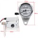 Universal  Motorcycle 12V Yellow Night Light Speedometer Metal Case Car Meter and Kilometer Table for Retro Motorcycle Silver