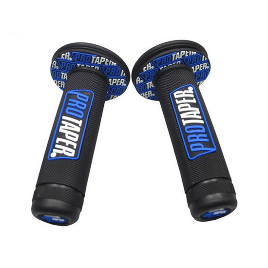 Universal Motorcycle Hand Grips 22mm Dirt Bike Motocross Rubber Motorbike Bike  blue