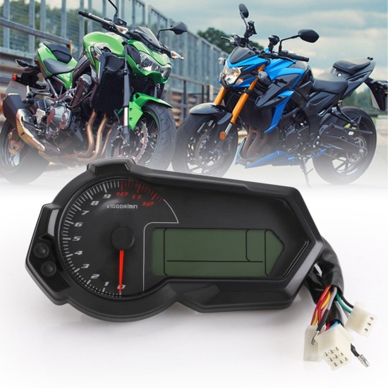 Universal Motorcycle LCD Speedometer Odometer Speed fuel gauge DIY speed gauge