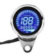 Universal Motorcycle Speedometer Retro LCD Digital Odometer Cafe Racer Tachometer indicator Scooter ATV Meter for Most Popular 12V Motorbike Odometer black