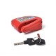 Waterproof Motorcycle Lock Bike Lock Security Anti-theft Lock Moto Disc Brake Lock Kit Red-aluminum alloy disc brake lock