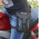 Waterproof Oxford Thigh Drop Waist Leg Bag Male Motorcycle Fanny Pack - Black black