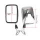 motorcycle rearview mirror Retro square rearview mirror For Honda for Kawasaki Bike Chrome Plated