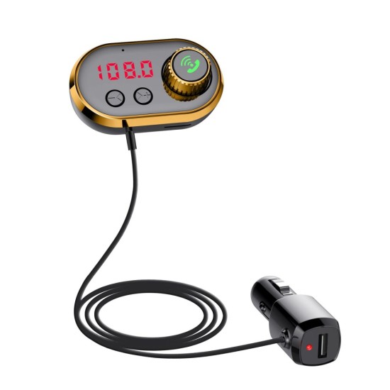 5V2.4A Car Blutooth MP3 Player with Solid Aromatherapy Core Gold