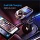 Big Screen Car MP3 Bluetooth 5.0 Player Dual USB Charging black