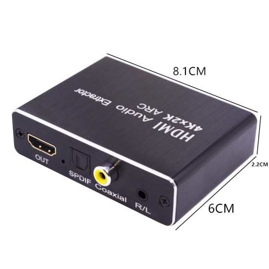 Black HDMI Audio Splitter Converter Adapter Supports ARC/3D/4Kx2K black