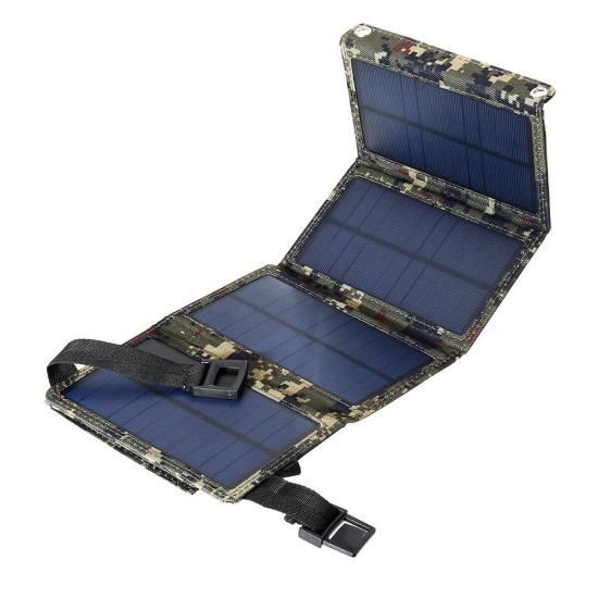 Foldable Solar Panel Portable Flexible Small Waterproof 20w 5v Solar Panels Mobile Phone Power Bank Outdoor Charger Camouflage