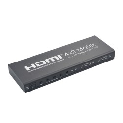 For HDMI 2.0 4X2 Array Support 4K/60 YUV4:4:4 HDR ARC Infrared Remote Control Without Battery black