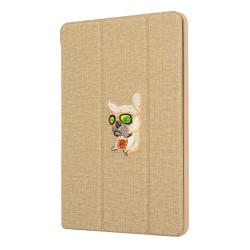 For iPAD Mini 12345/Pro/Air123 Tablet Cover 9.7-inch 10.5-inch Cover Embroidery Case Overal Protection Shell Anti-Fall Stand Function  gold_For iPAD Mini 12345