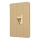 For iPAD Mini 12345/Pro/Air123 Tablet Cover 9.7-inch 10.5-inch Cover Embroidery Case Overal Protection Shell Anti-Fall Stand Function  gold_For iPAD Mini 12345