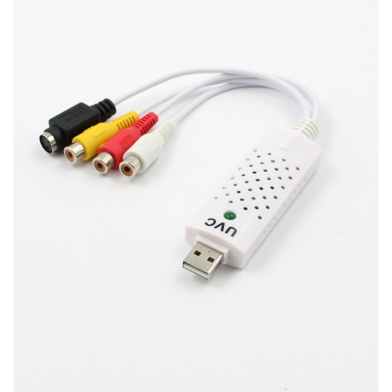 Free Drive USB Video Capture Card Support for WIN7 / 8/10 Linux for Mac white