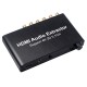 HDMI Audio Extractor Stereo Audio Converter Support 1080P 4K  Black European regulations