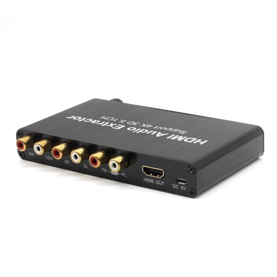 HDMI Splitter 4K Audio Decoder HDMI 5.1 Audio Decoder Dolby HDMI Repeater black