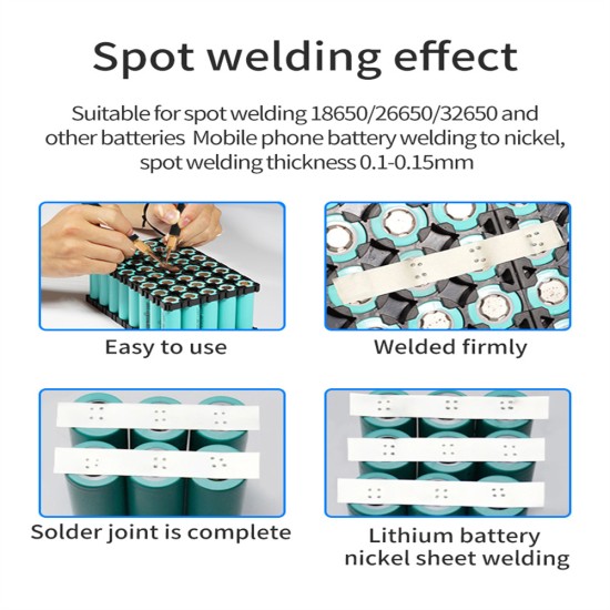 High Power 5000w Spot Welding Handheld Portable 0-800a Current Adjustable Welders for 18650 Battery Blue EU Plug