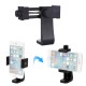 Live Phone Clip Camera Tripod Horizontal Vertical Adjustable Clamp Stable Anti-fall Design black