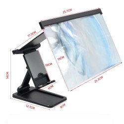 Mobile Phone Amplifier L20 Prevent Blue-ray 3D Magnifier Bracket Holder Smartphone Screen Stand black