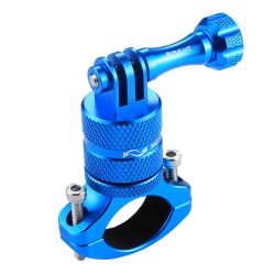 PULUZ 360 Degree Rotation Bike Aluminum Handlebar Adapter Mount for GoPro GoPro Hero4/5/6 blue