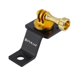 PULUZ Aluminum Alloy Motorcycle Fixed Holder Mount Tripod Adapter for Go Pro 5 Session Gold