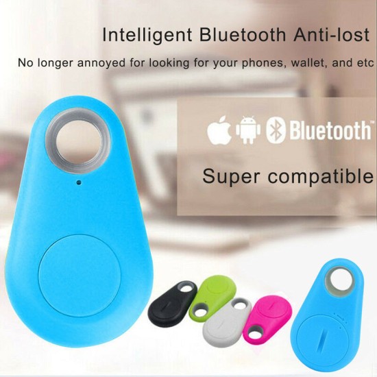 Smart Mini Waterproof Bluetooth GPS Tracker for Pet Dog Cat Keys Wallet Bag Kids blue