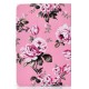 Universal 10Inches Laptop Protective Case with Front Snap Cute Cartoon Color Painted PU Cover  Pink flower