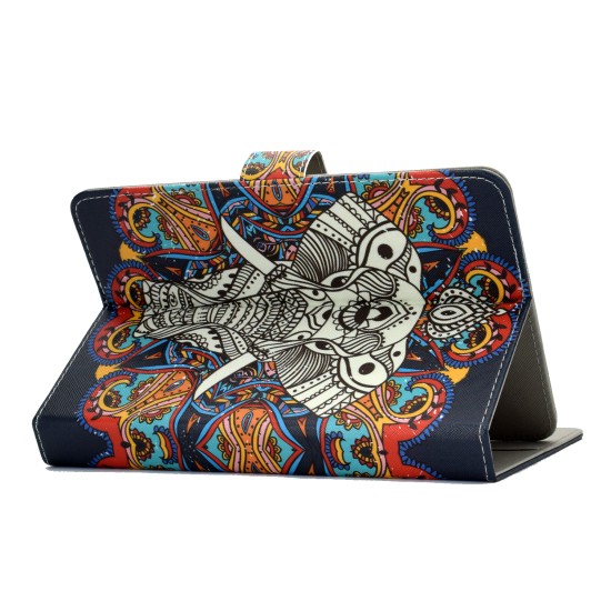 Universal 10Inches Laptop Protective Case with Front Snap Cute Cartoon Color Painted PU Cover  single horned horse