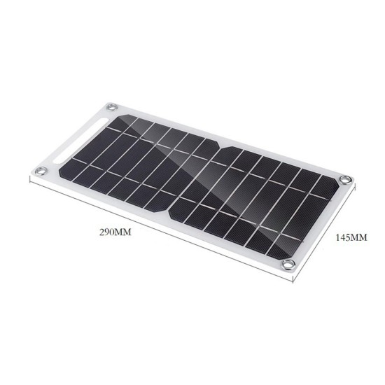 Usb Solar Panel Outdoor Flexible Panel 6w 5v Portable Climbing Camping Travel Solar Charger Generator Power Bank Black