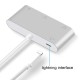 for HDMI VGA AV Adapter 4K Video Audio Conventor for iPhone/iPad/iPod to HDTV Projector Monitor Silver