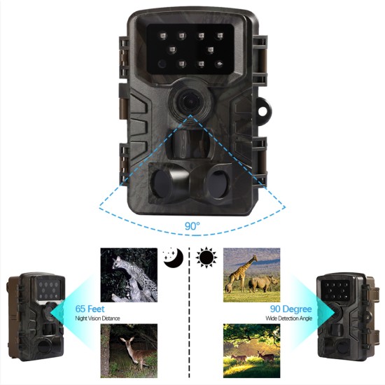 16mp 1080p Hd Infrared Camera With Screen Outdoor 34 Led Lights Pr700 Wildlife Cam camouflage