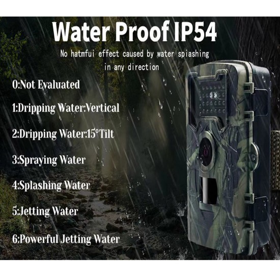 36mp Wildlife Tracking Camera 1080P HD IP54 Waterproof Outdoor Infrared Camera Camping Supplies PR2000