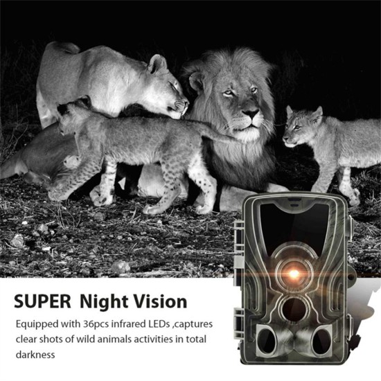 Hc801a Tracking Camera 20mp HD 1080p Night Version Ip65 Waterproof Wildlife Scouting Camera Camouflage-color