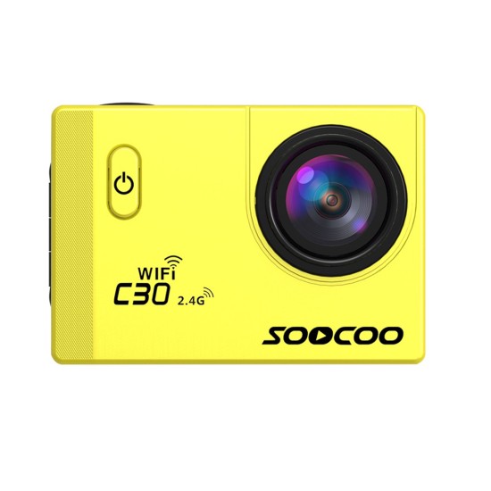 Original SOOCOO C30R Wifi 4K Sports Action Camera - Gyro 2.0 inch, LCD Screen, 30M Waterproof, Adjustable Angle, Yellow