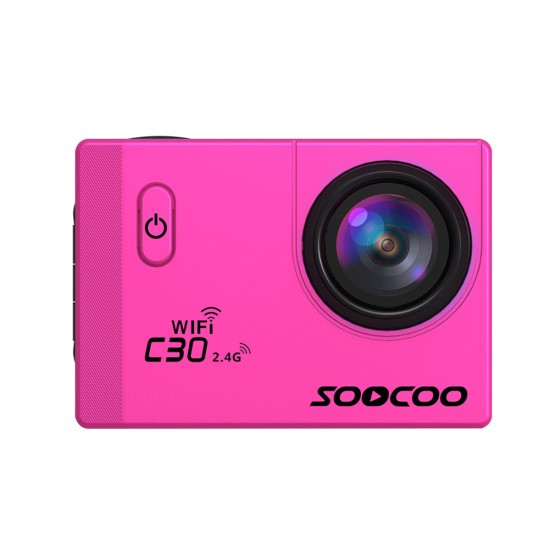 Original SOOCOO C30R Wifi 4K Sports Action Camera - Gyro 2.0 inch, LCD Screen, 30M Waterproof, Adjustable Angle, Pink